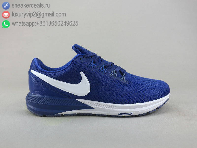 NIKE AIR ZOOM STRUCTURE 22 BLUE WHITE BLUE MEN RUNNING SHOES